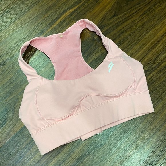 Do You Even Excel Sports Bra Crop Pastel Pink Size Small - Picture 2 of 11